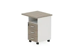 БЕРЛИН / BERLIN Тумба приставная правая 650х580х740 Шорвуд/Белый - Фото предпросмотра