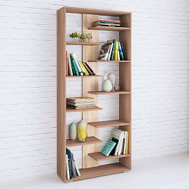 Стеллаж Ромео-3 (800*1800*250) ясень шимо/дуб сонома - Фото предпросмотра