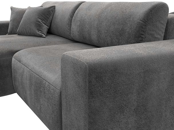 Диван угловой Лига-036 НПБ Классик левый угол Велюр серый - Вид 4