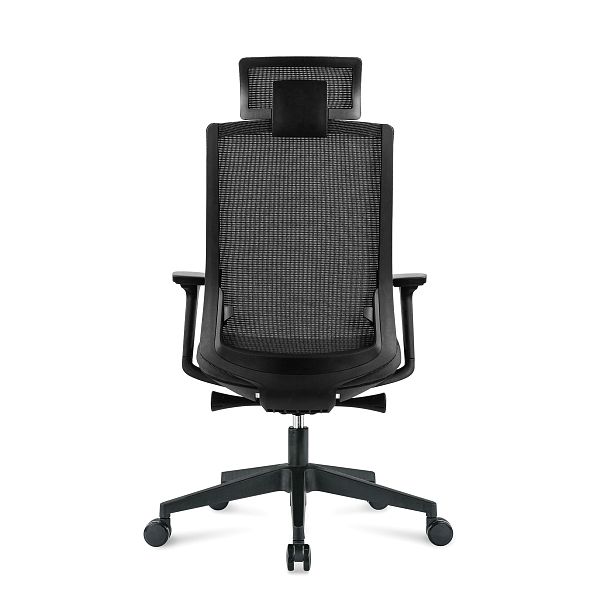 Кресло офисное Ruby black / черный пластик / черная сетка / черная ткань - Вид 5