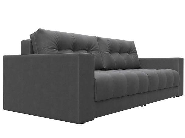 Диван прямой с декором Лига-049 НПБ Замша серый - Вид 3