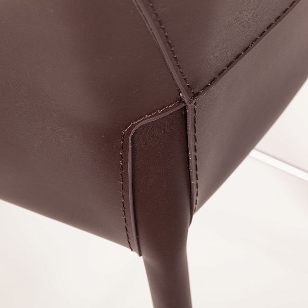 Стул полубарный GIO, кожа коричневый - Вид 13