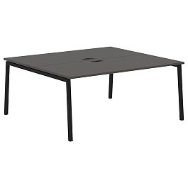 Стол 2-х местный ELWST 1716 Мокко/Черный 1760х1606х750 EDIS - Фото предпросмотра