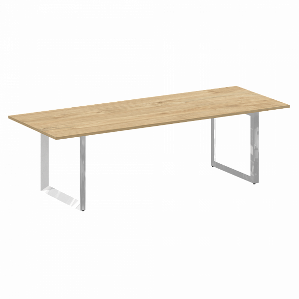 Стол переговорный на О-образном м/к "ONIX DIRECT LUX" M-O.MO-PRG-25 тиквуд светлый - Вид 1