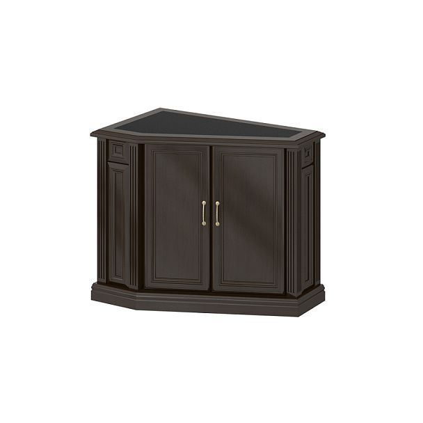 Тумба угловая правая "Версаль"  ПК-ВР-ТМ90Х55П/1/35-В1-981 темный орех+черный - Вид 1