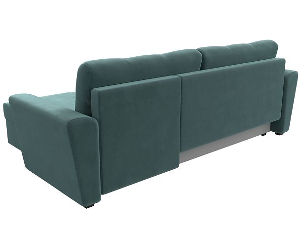 Угловой диван Амстердам Лайт правый (полностью Велюр бирюзовый) - Вид 6