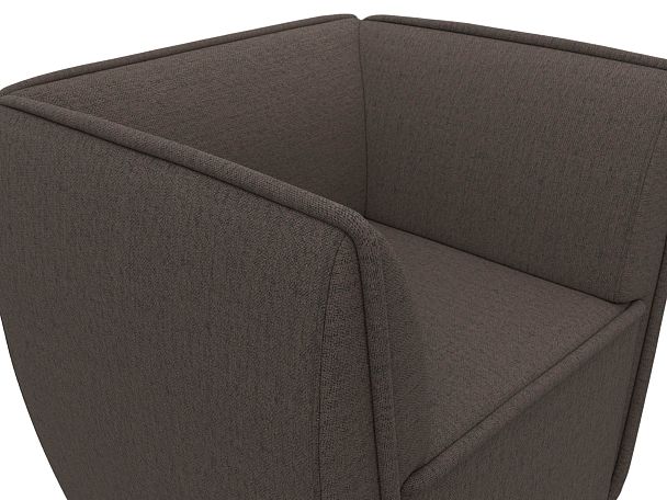 Кресло Бергамо Рогожка коричневый - Вид 4