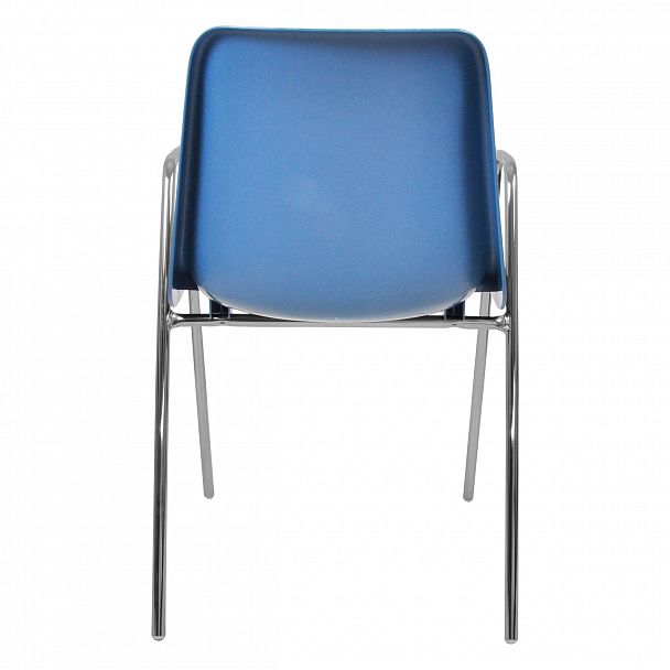 Стул Vicenza (4 высокие ножки c подлокотниками), каркас Хром, светло-синий, стопируемый - Вид 4