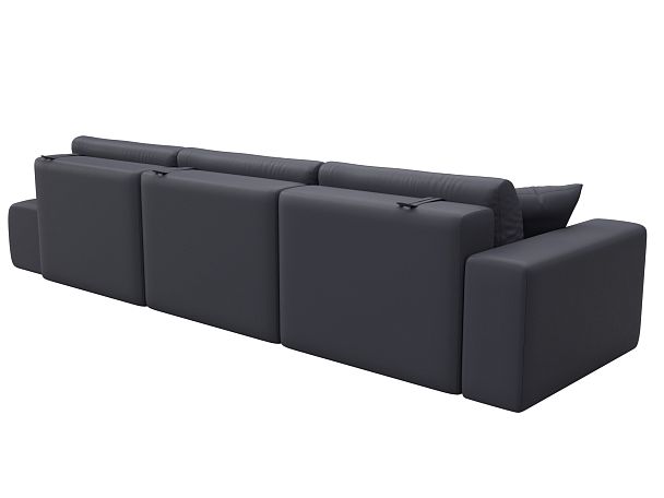 Диван прямой Лига-036 НПБ Модерн Лонг подлокотник слева Экокожа серый - Вид 6