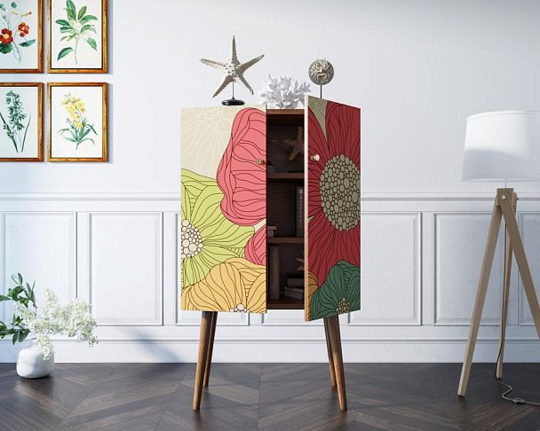 Комод на высоких ножках Berber 5 принт арт BB09/Print_05 - Вид 2