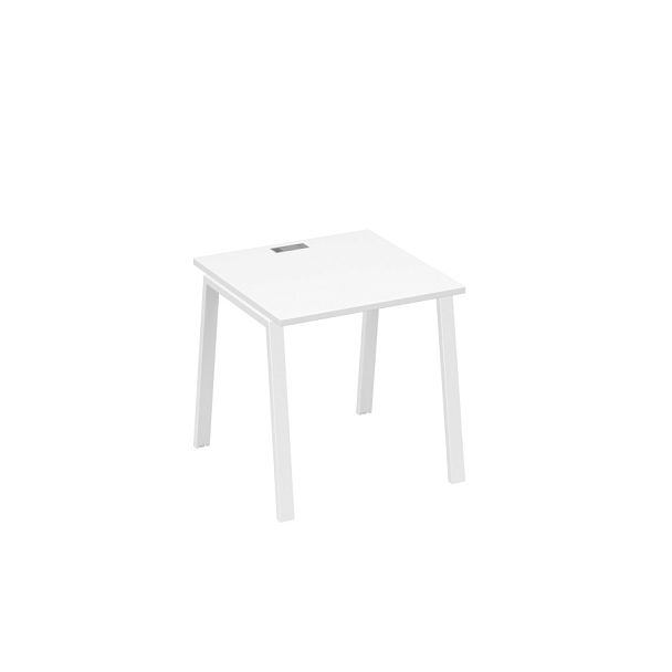 Стол письменный на металлокаркасе TRE A4 А4 Б3 021 БП белый премиум / металлокаркас белый - Вид 1