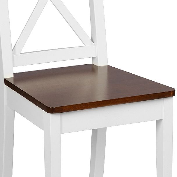 Комплект деревянных стульев с жестким сиденьем Бергольф Белый/Темный орех, 4 шт. - Вид 11