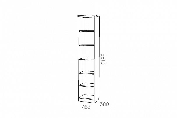 Шкаф для белья Оливия НМ 040.43 Ф - Вид 3