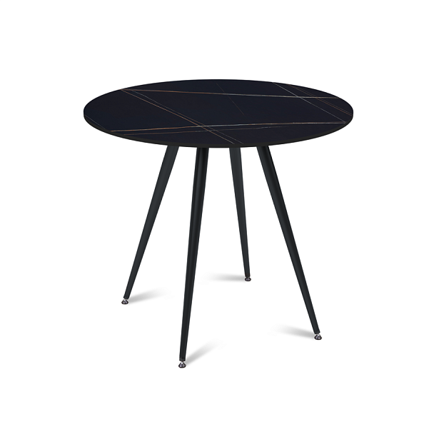 Стол круглый Nik 80, керамика матовая Black Gold - Вид 1