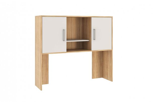 Лайт-2 Надстройка стола компьютерного 1200 NKL02S1.2.1623 дуб сонома/белый - Вид 1