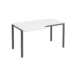 Стол эргономичный левый на металлокаркасе МП2 Формула МП2 К 195 белый премиум / антрацит - Фото предпросмотра