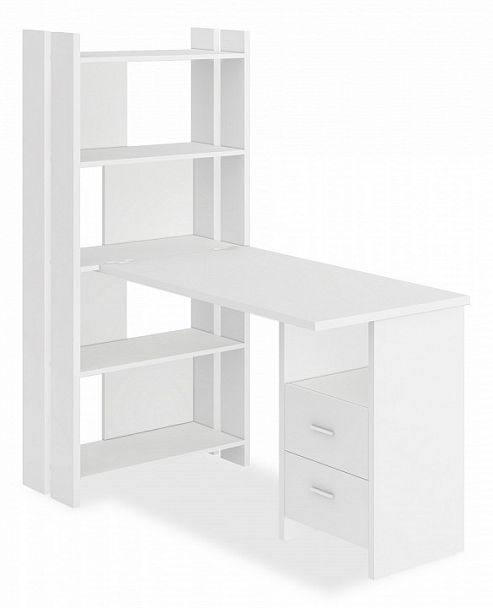 Стол компьютерный Домино Лайт СТЛ-ОВ+С120Прям+ТЯЛ Белый - Вид 1