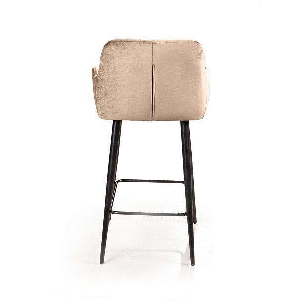 Стул полубарный Robert поворотный 360 градусов, бархат бежевый 5 - Вид 5