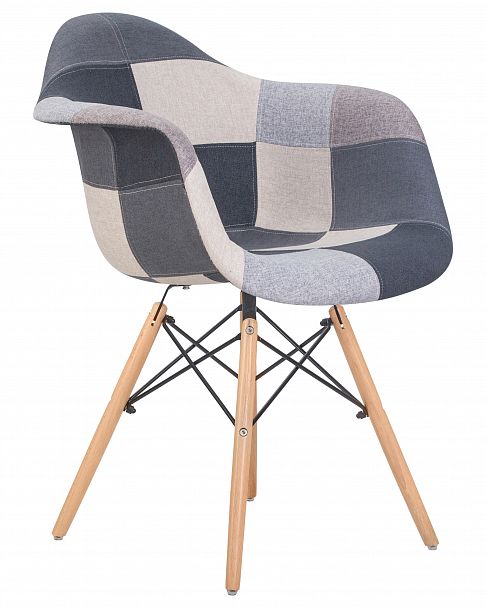 Стул обеденный DOBRIN DAW RACHEL (ножки светлый бук, сиденье 002 Puzzle) - Вид 2