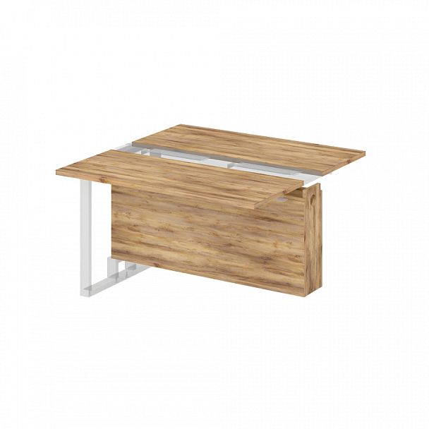 Центральный модуль 120 переговорного стола на промежуточных опорах "Компьютерные столы"  ПК-ФРМ-СТГ120Х120/Ц-В2-1077 таксония медовая - Вид 1