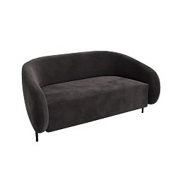Белт Диван двухместный BLT-2 Velvet Lux 99/Металл Черный 1560*850*730 - Фото предпросмотра