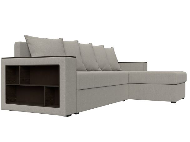 Диван угловой Дубай Лайт правый угол Рогожка бежевый - Вид 3