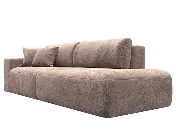 Диван прямой Лига-036 НПБ Модерн подлокотник слева Велюр бежевый - Вид 3