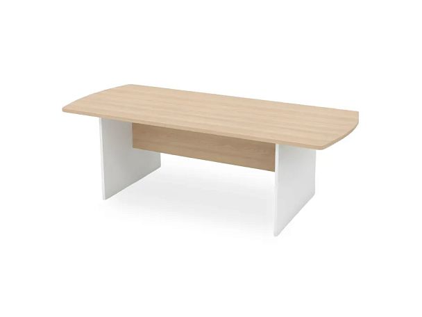 БЕРЛИН / BERLIN Конференц-стол симметричный 2000х1000х740 Акация/Белый - Вид 1