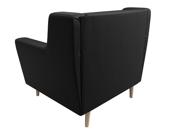 Кресло Брайтон (полностью экокожа черная) - Вид 6