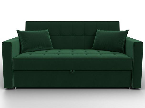Диван прямой Лига-104 (140) Велюр зеленый - Вид 2