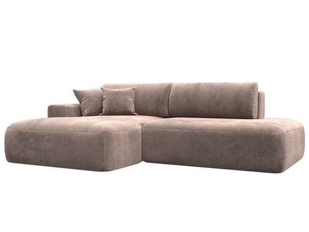 Диван угловой Лига-036 НПБ Модерн левый угол Велюр бежевый - Вид 1