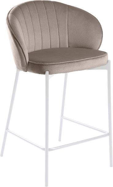 Комплект полубарных стульев Миэль серо-бежевый/белый, 4 шт. - Вид 3