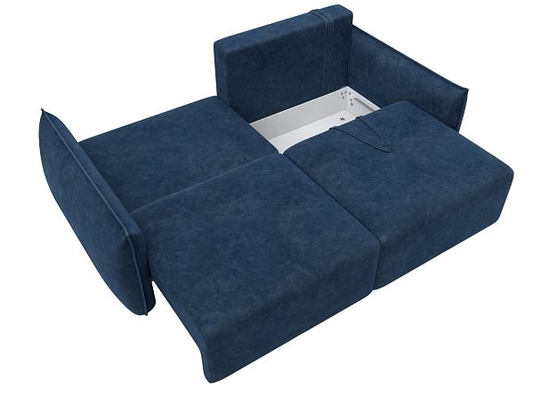 Диван прямой Лига-051 НПБ Велюр синий - Вид 8