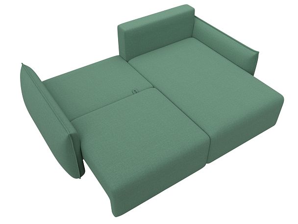 Диван угловой Лига-051 НПБ угол универсальный Рогожка зеленый - Вид 8