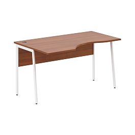 Стол прямой СА-2P(L) Орех Французский/Белый 1400х900х755 IMAGO PLUS - Фото предпросмотра