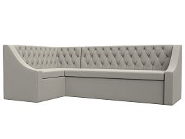 Диван кухонный угловой Мерлин левый угол Рогожка бежевый - Фото предпросмотра