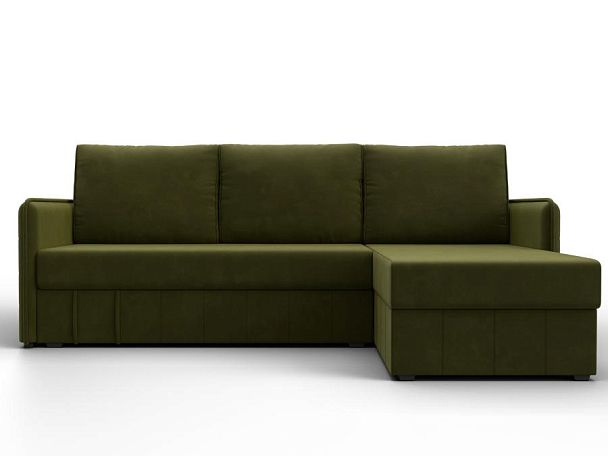 Диван угловой Слим угол универсальный Микровельвет зеленый - Вид 2