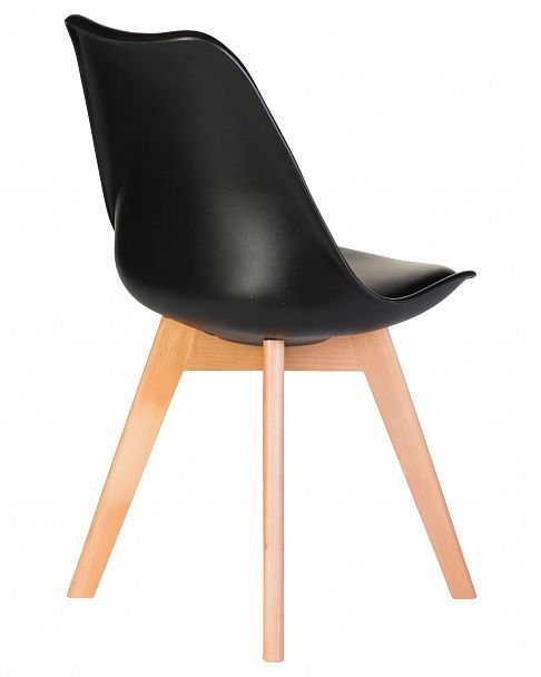 Стул обеденный DOBRIN JERRY SOFT (ножки светлый бук, цвет сиденья чёрный (B-03)) - Вид 4