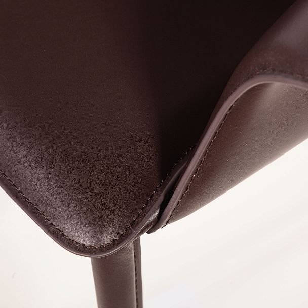 Стул полубарный GIO, кожа коричневый - Вид 11