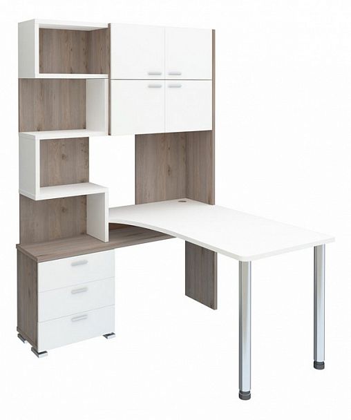 Стол компьютерный Домино нельсон СР-500М/140 Белый/Нельсон левый - Вид 1