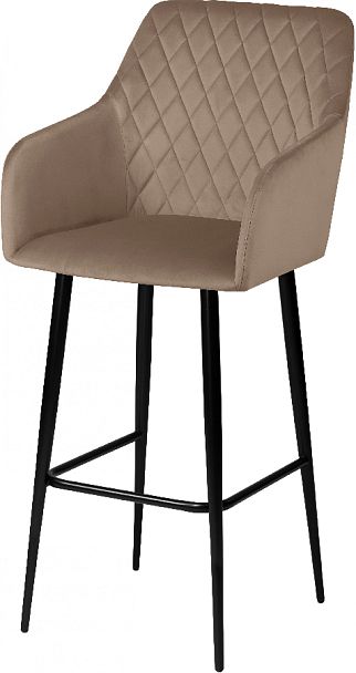 Барное поворотное кресло Барли К, Confetti latte/черный - Вид 2