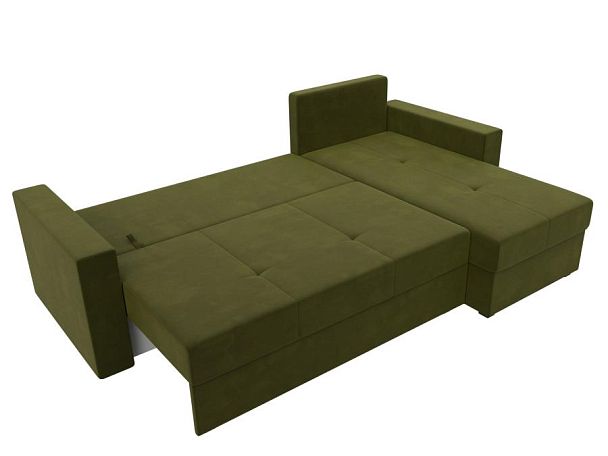 Диван угловой Верона Лайт угол правый (полностью вмикровельвет зеленый) - Вид 8