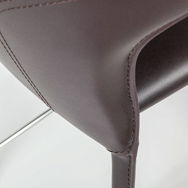 Стул полубарный Austin, кожа коричневый - Вид 9