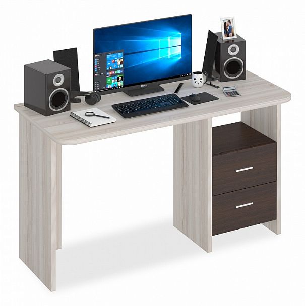 Стол письменный Домино Lite СКЛ-Прям130Р Венге/Карамель - Вид 1