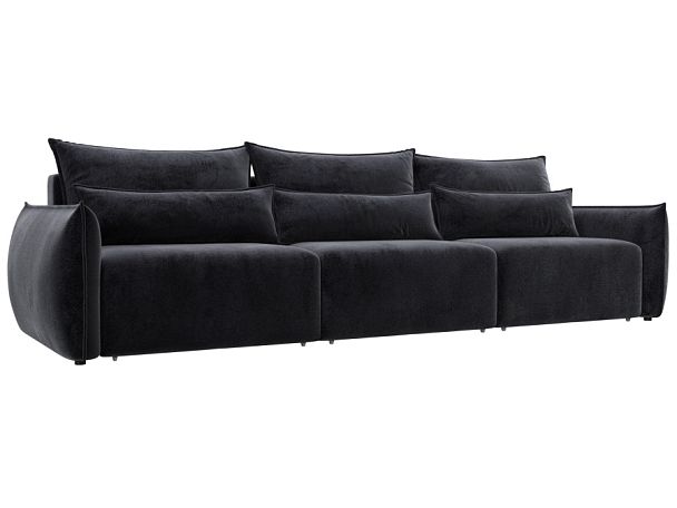 Диван прямой Лига-051 НПБ Лонг Велюр серый - Вид 1