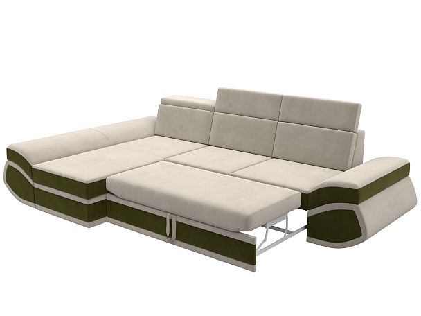 Диван угловой Лига-032 левый угол Микровельвет бежевый - Вид 7