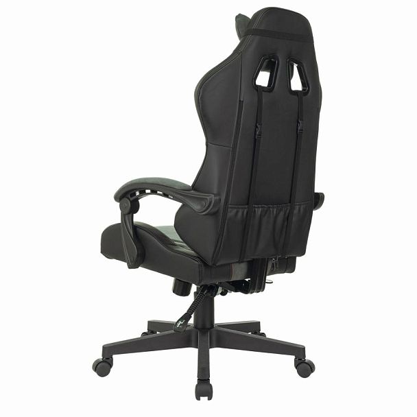 Кресло компьютерное BRABIX "Striker GM-121", синхромеханизм, 2 подушки, экокожа/велюр, черное/серое, 532961 - Вид 7