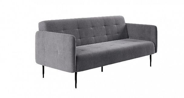 Monaco диван-кровать прямой с подлокотниками, трехместный, бархат 03 - Вид 1