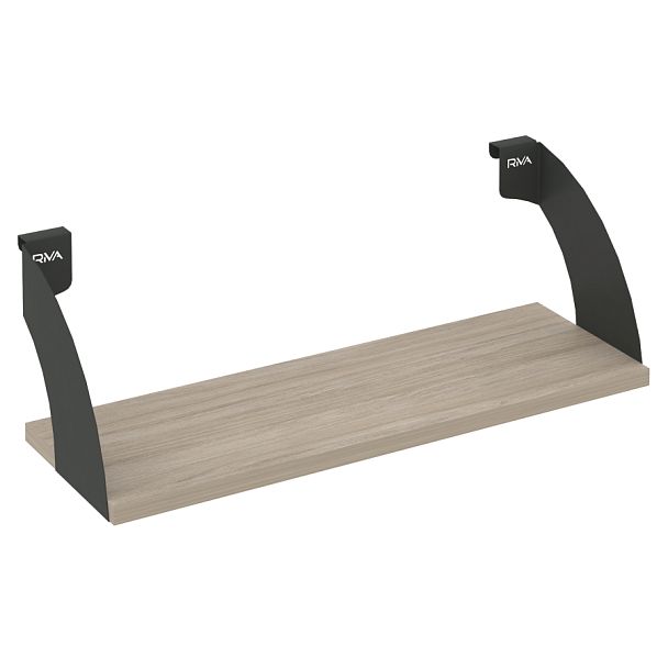 Навесные полки. Кронштейны+ЛДСП полка 600мм MAN-41-6 Дуб аттик/Антрацит металл 600*220*200 - Вид 1