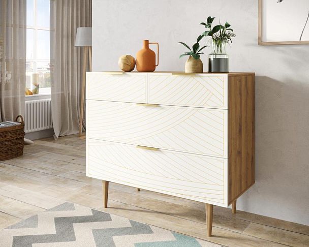 Комод с четыремя ящиками Line LN14/GR1/beige - Вид 3